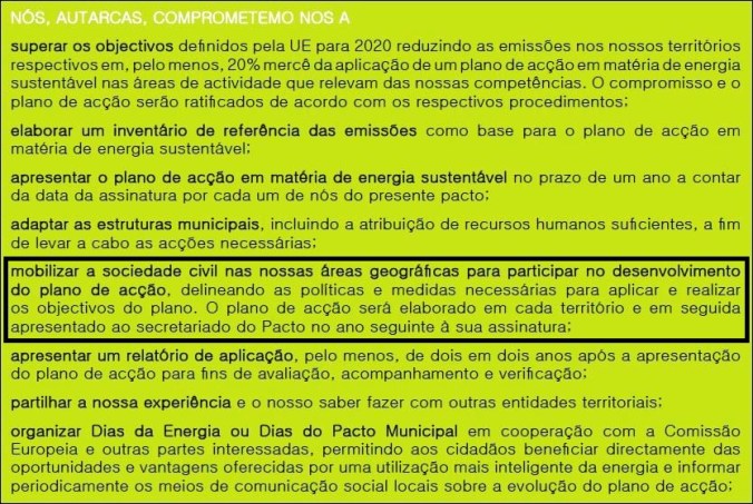 Compromissos do Pacto